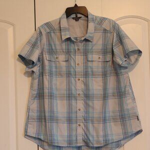 Eddie Bauer short sleeve Button down performance shirt size XXL